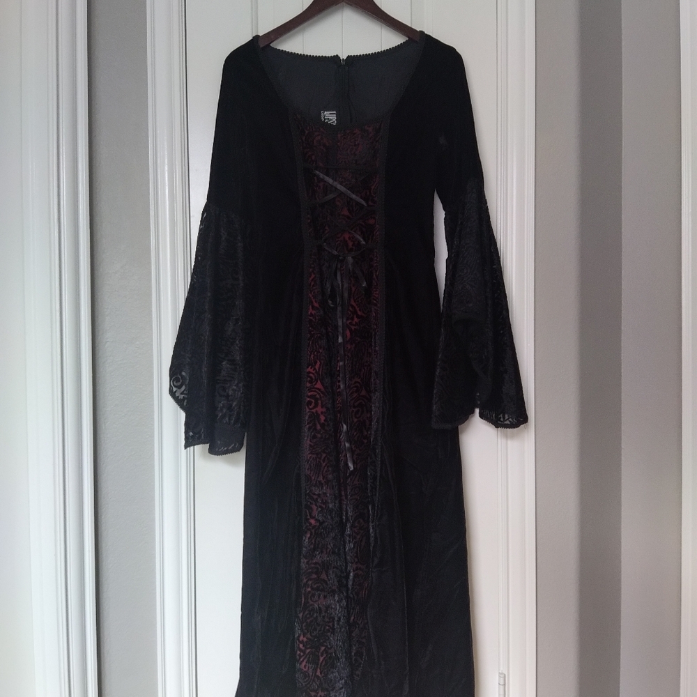 Vintage 90s lipservice Gothic valentines medieval Renaissance dress - Picture 6 of 15